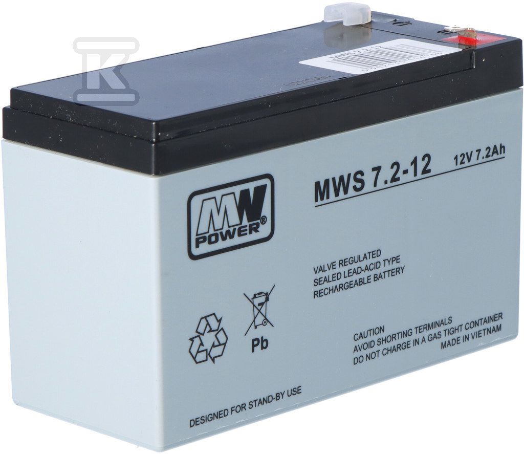 MW Power AGM AGM battery 12V/7,2Ah 5 - MWS 7.2-12