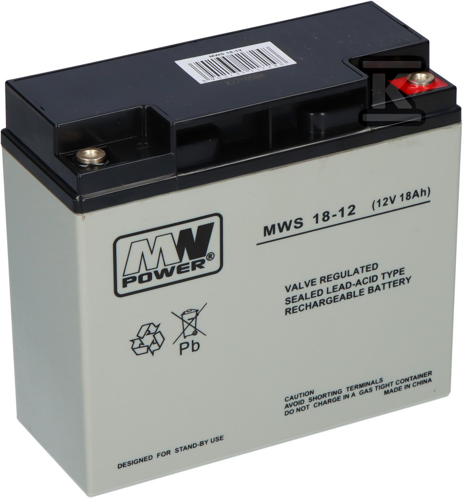 MW Power AGM Batterie AGM 12V/18Ah 5 - MWS 18-12