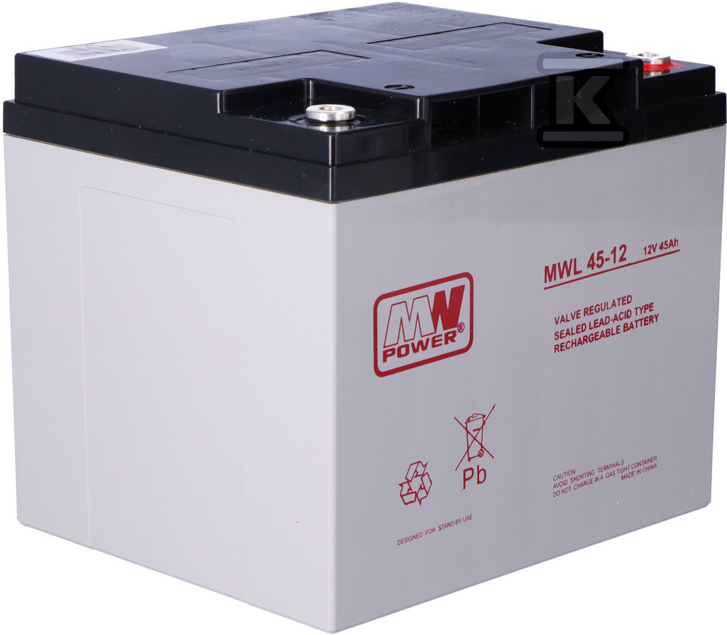 MW Power AGM AGM battery 12V/45Ah 10-12 - MWL 45-12