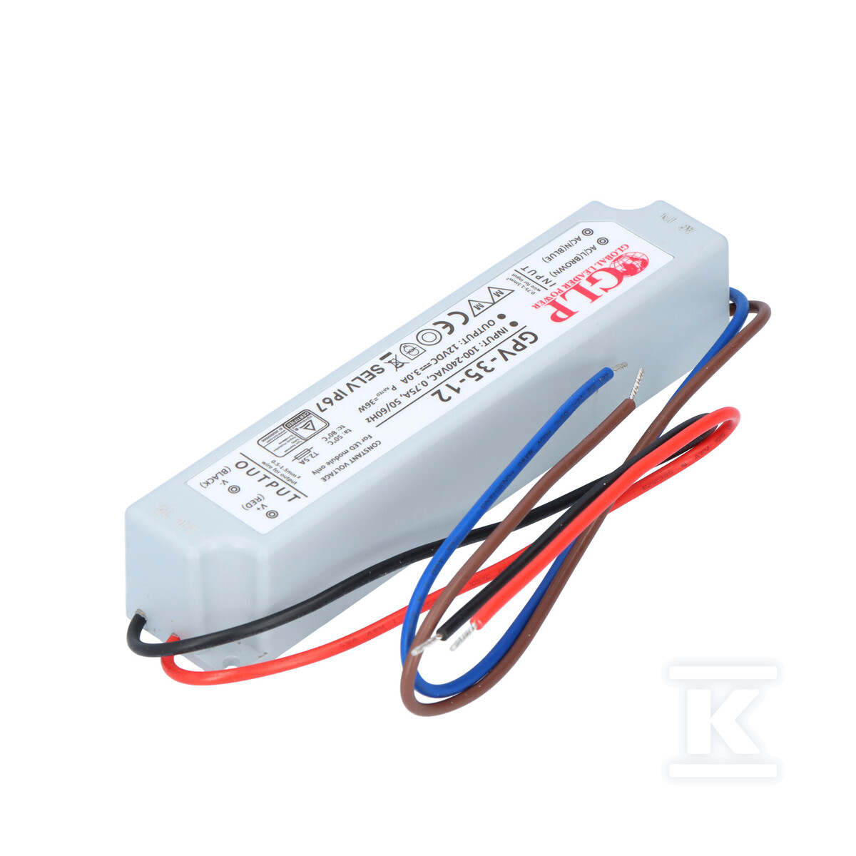 Блок живлення GLP LED 12V 3A 35W - GPV-35-12