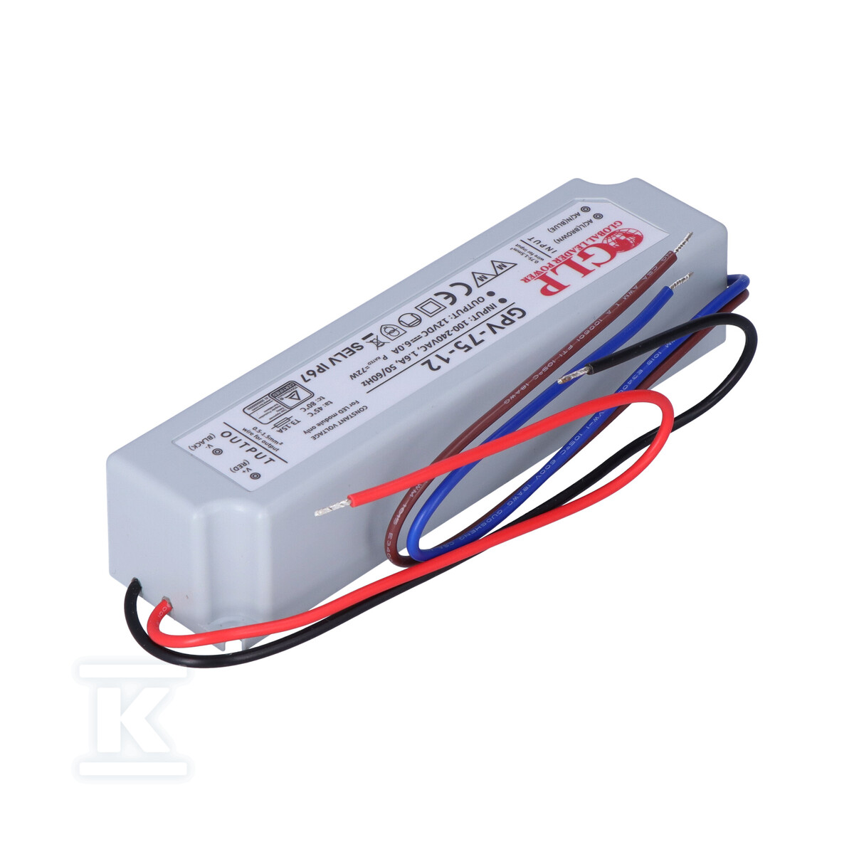Блок живлення GLP LED 12V 6A 75W - GPV-75-12