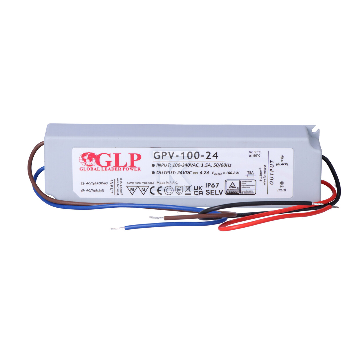 Блок живлення GLP LED 24V 4.2A 100W - GPV-100-24