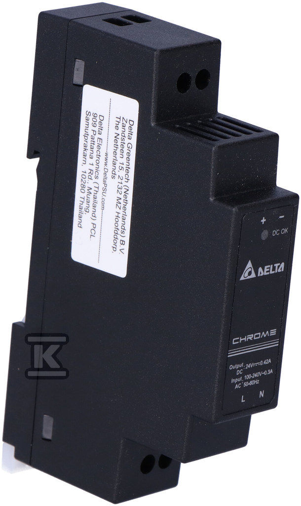 DELTA CHROME power supply for a DIN - DRC-24V10W1AZ