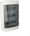 Surface-mounted distribution board ECH-36PT-s 36 transparent door modules IP65 1500V DC PV