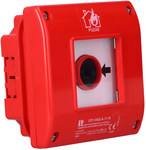 Manual call point (fire protection), flush-mounted version, switching on after breaking the glass 1 NO line (1NO), 1 break line (1NC) with a hammer