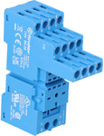 Socket for 55.32/55.34/85.02/85.04, series 86.30 modules, 99.02 modules, screw terminals, 35mm DIN rail mounting, (plastic kip)