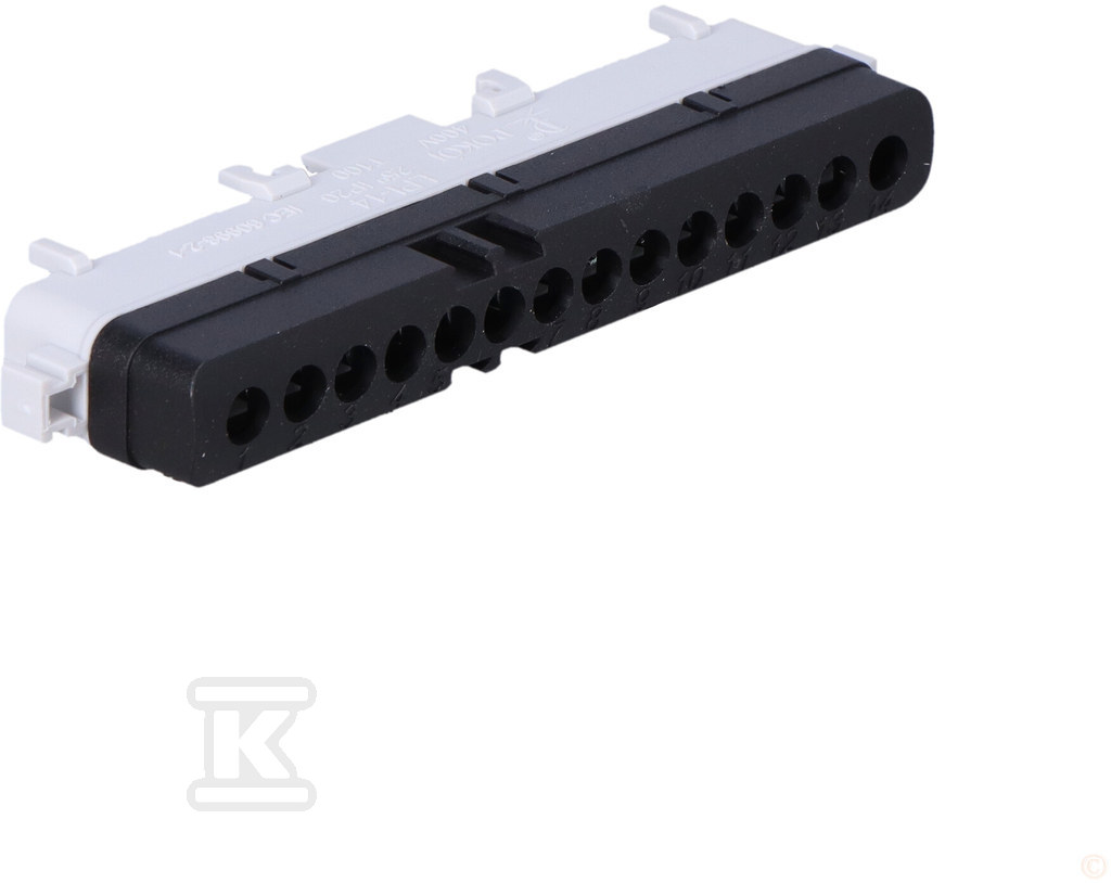 Insulating terminal strip LPI-14 black - A18-1038