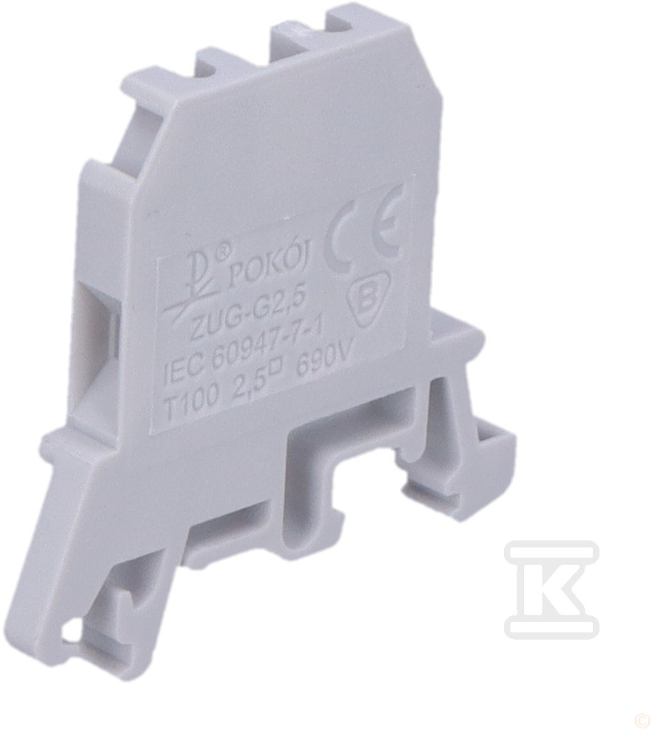 Threaded terminal block ZUG-G2.5, gray - A11-0078