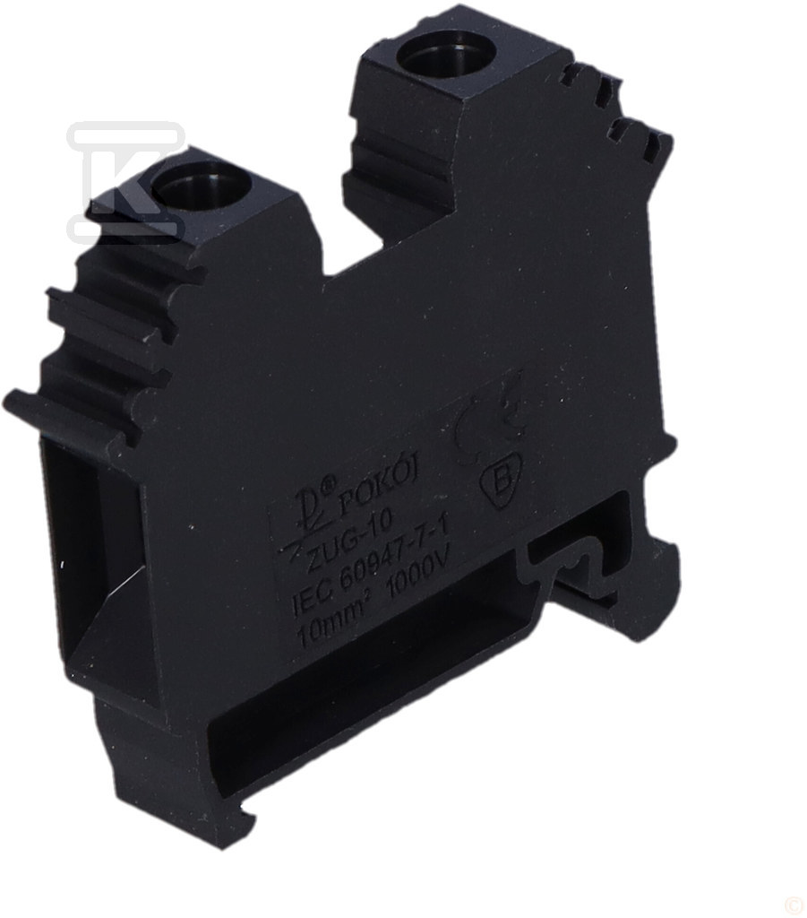 ZUG-10 straight terminal block, black - A11-A433