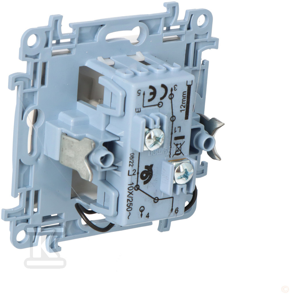 Вимикач сходовий подвійний з LED - CW6/2L.01/11