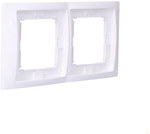 Double frame for splash-proof version IP44 with a set of gaskets, white, BASIC NEOS