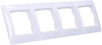 4-way universal frame IP20 / IP44, white Simon54