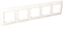 5-fold universal frame IP20 / IP44, white Simon54