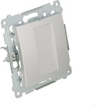 Frame cover (module). Fixing with claws or screws, silver (metal)