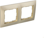 2-fold universal frame IP20 / IP44, gold matt Simon54