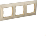 3-way universal frame IP20 / IP44, gold matt Simon54