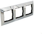 3-way frame Metal Chrome - IP20 / IP44, chrome Simon54