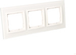 3-way frame Nature-Glass, WHITE PEARL, IP20/IP44' ('IP44 - use DUN3 gaskets), SIMON54 NATURE