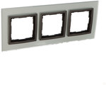 3-way frame Nature-Glass, STORM CLOUD, IP20/IP44' ('IP44 - use DUN3 gaskets), SIMON54 NATURE