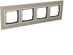 4-way Nature-Metal frame, SATIN SHINE, IP20/IP44' ('IP44 - use DUN4 gaskets), SIMON54 NATURE