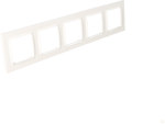 5-way frame - universal horizontal and vertical, white Simon10