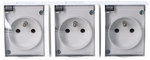 Earthed socket 3-fold n / t IP54 AQGZ1-3/11a Aquarius white, smoke flap