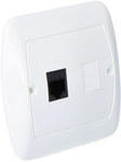 RJ45 single computer socket af51/11 White chord