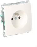 Single grounded socket with shutters BMGZ1Z.01/11 Basic white module