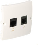 Priză computer RJ45 + priză telefonică RJ11 BMF5T.02/11 Modul de bază alb