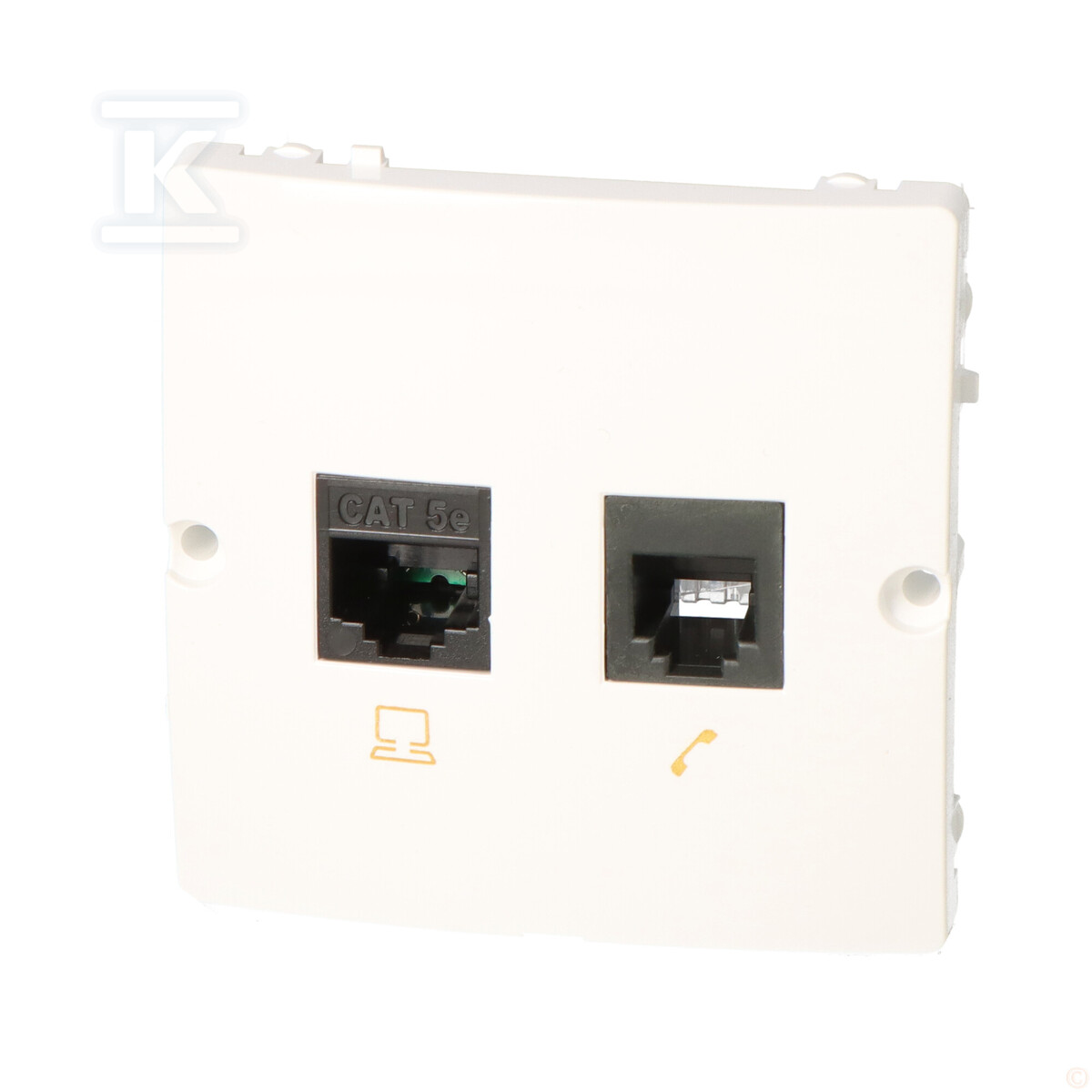 Розетка комп'ютерна RJ45 + телефонна - BMF5T.02/11