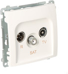 RTV-SAT end socket BMZAR-SAT1.3/1.01/11 Basic white module