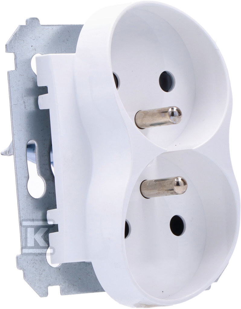 Double socket with ground contact - DGZ2MZ.01/11