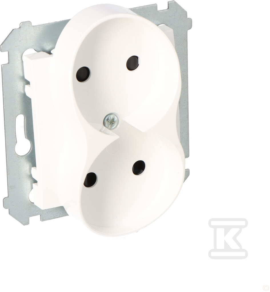 Double socket without earthing contact - DG2MZ.01/11