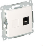 Single RJ12 telephone socket, white Simon54