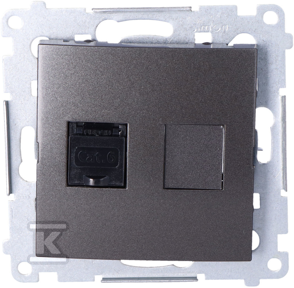Комп'ютерна одинарна розетка RJ45, - D61.01/48