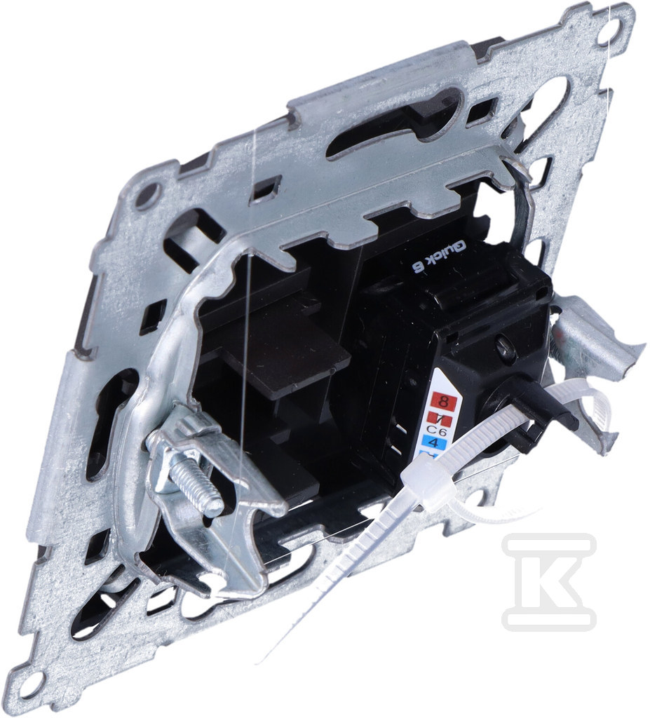 Комп'ютерна одинарна розетка RJ45, - D61.01/48