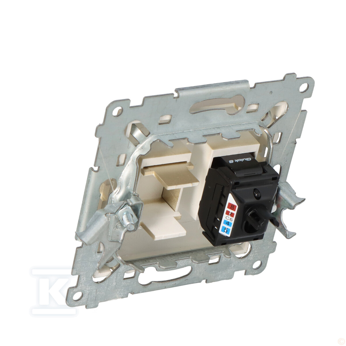 Комп'ютерна одинарна розетка RJ45, - D61.01/44