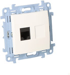 Single computer socket RJ45 category 5e (module), white Simon10