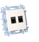 RJ45 double computer socket category 5e (module), white Simon10