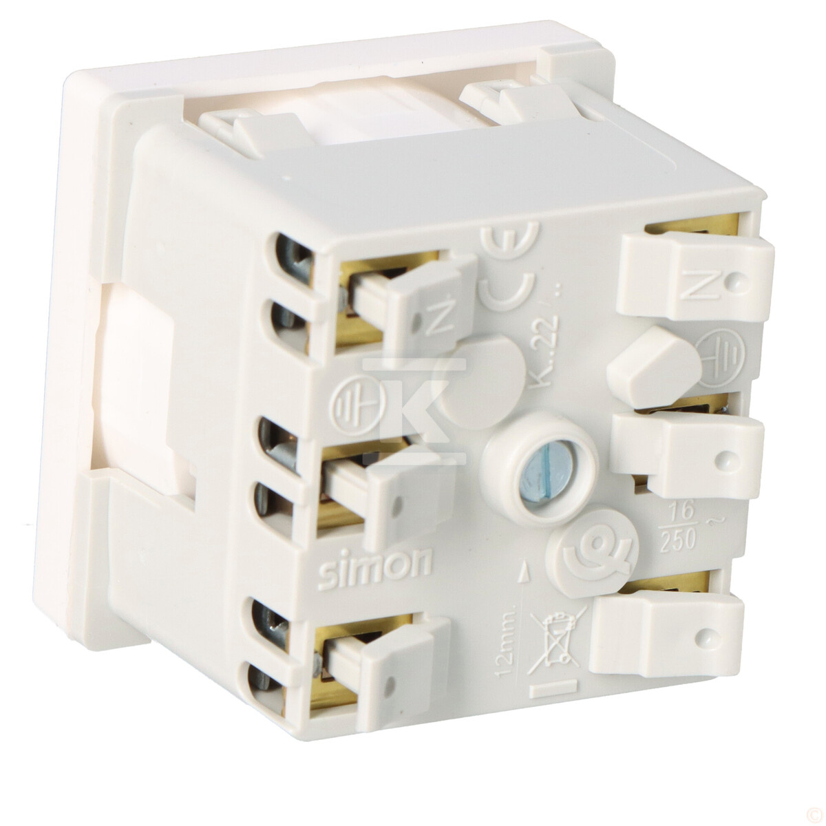 Розетка K45 із заземленням 16A/230V~, - K22/9
