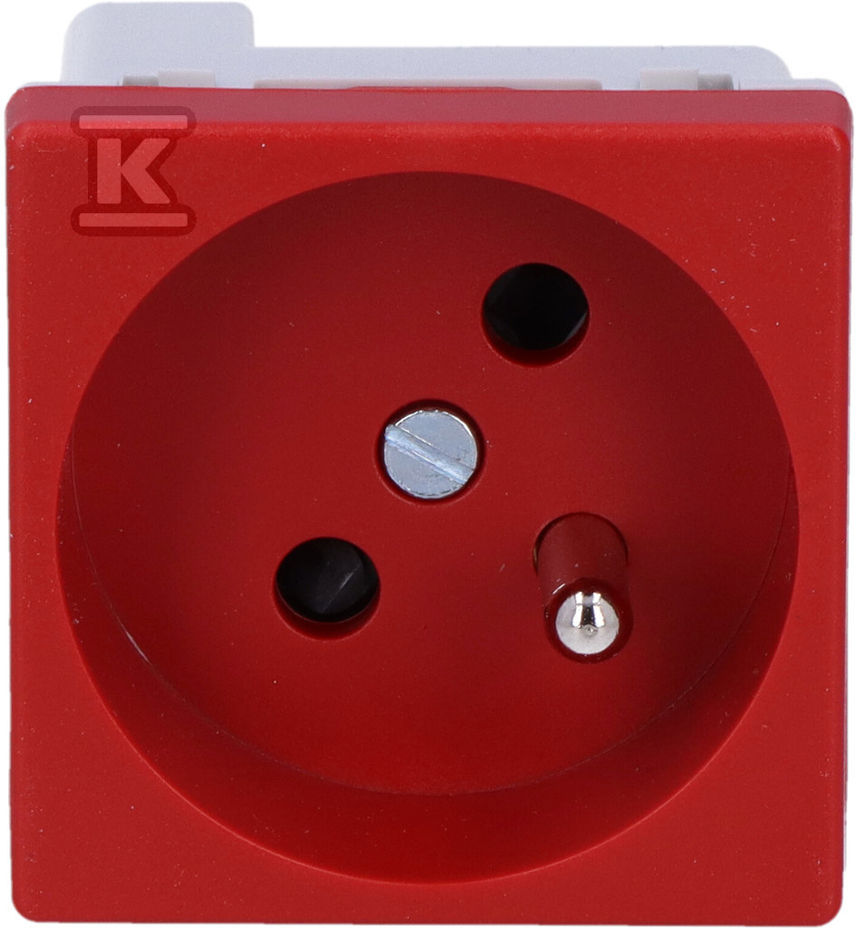 Розетка К45 із заземленням 16A/230V~, - K02/6