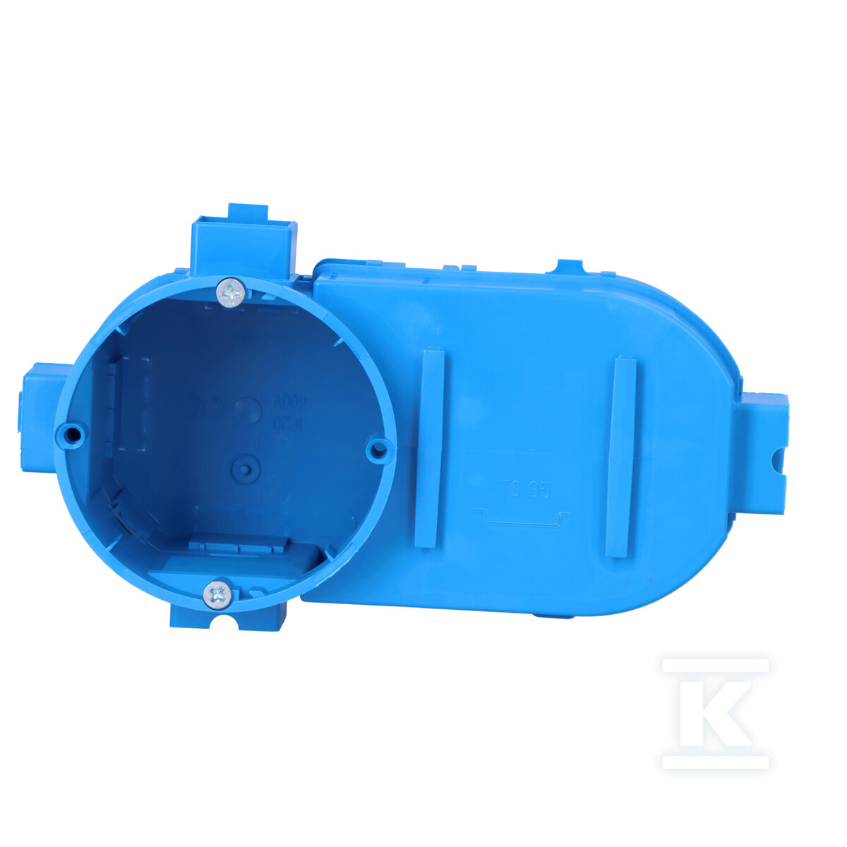 Коробка врізна з шурупами синя SE 2x60 - 34117203