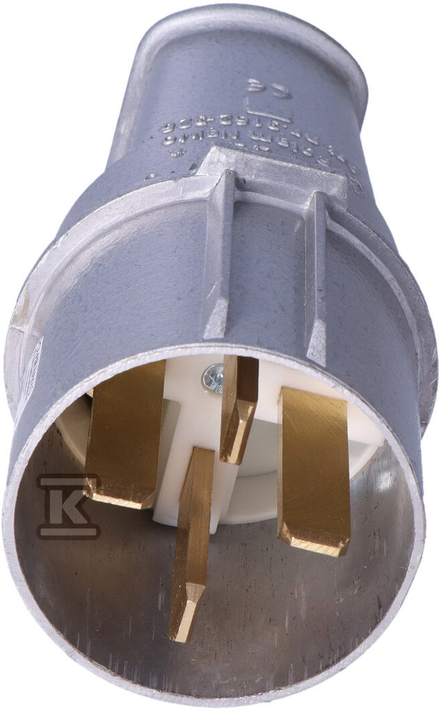 Вилка 63A 3P+Z IP44 металева переносна - 3162-326