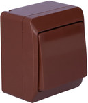 1-way, surface-mounted, two-way switch, IP44, bronze, HERMES