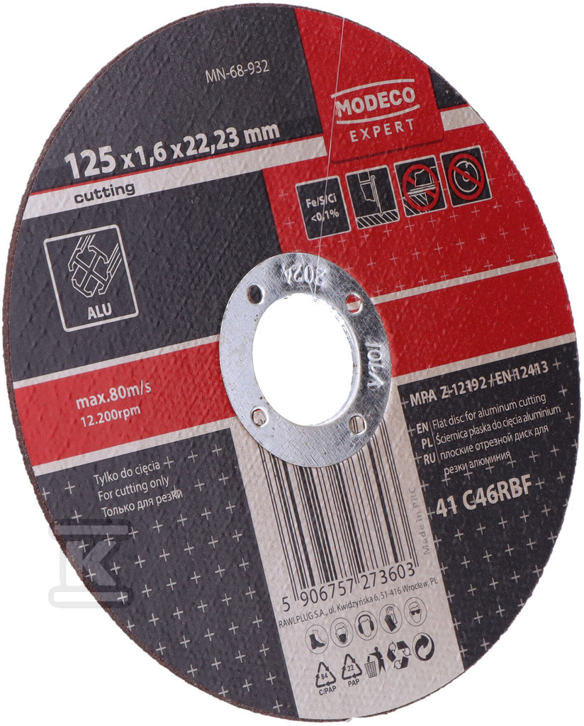 Aluminijumski disk za sečenje/brusni - MN-68-932