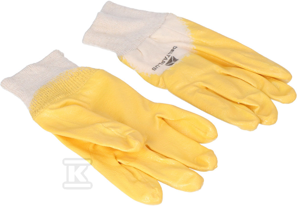 NIO15 Nitrile white and yellow gloves, - NI01509