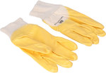 NIO15 Nitrile white and yellow gloves, size 9