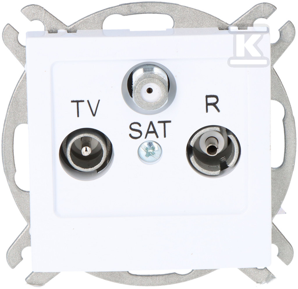 Розетка RTV-SAT, біла, AS - GPA-GS/M/00