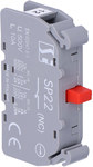 Connector with break contact 01, red NC, for emergency stops