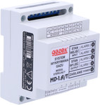 Control module for cooperation with DEX/F, DG/F, DG.EN1 1 input, 12V power supply, in housing for TS35 rail